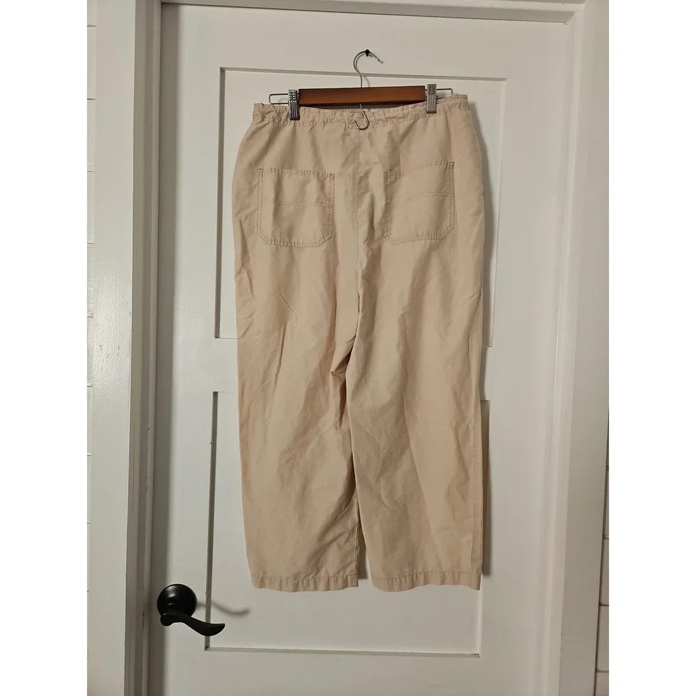 Vintage St.‎ John's Bay Y2K Khaki Cargo Crop Pants Women's Size 8